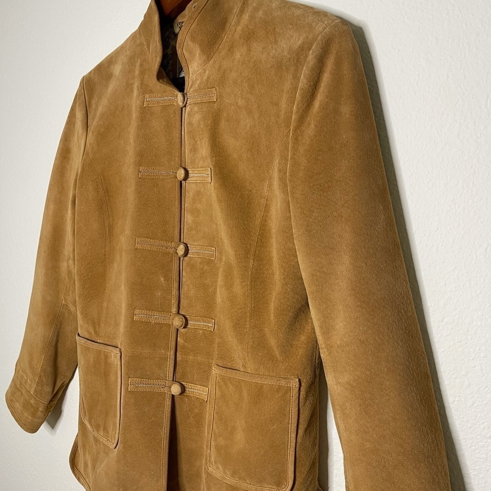 Norm Thompson vintage leather jacket blazer - Picture 3 of 12